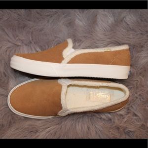 Keds Double Decker Suede Faux Shearling 6.5